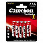 Camelion Plus Alkaline BL8 LR03 LR03-BP5+3, батарейка,1.5В8шт. в уп-ке