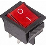 Rexant 36-2330 Выключатель клавишный 250V 16А 4с ON-OFF красный с подсветкой