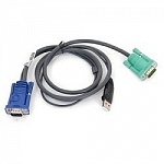 ATEN 2L-5205U Кабель KVM USBтип А Male+HDB15Male - SPHD15Male 5,0м., черный.