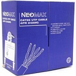 Кабель NEOMAX NM10101 U/UTP cat.5e 4 пары 305 м 0.51 мм 24 AWG 200 Mhz Медь PVC jacket