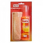 Набор чистящий BURO BU-S/MF, микрофибра 25 х 25 мм + спрей для экранов и оптики 100 мл, 1 шт.817428