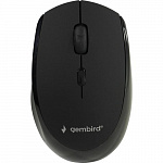 Gembird MUSW-354 Мышь беспроводная, черный, бесш.клик, soft touch,3кн.+колесо-кнопка, 2400DPI, 2,4ГГц