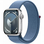Apple Watch Series 9 GPS 41mm Silver Aluminium Case with Winter Blue Sport Loop MR923LL/A