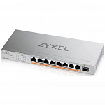 Коммутатор/ Мультигигабитный PoE++ коммутатор Zyxel XMG-108HP, 8xRJ-45: 1/2.5G PoE++, 1xSFP+, настольный, бесшумный, бюджет PoE 100 Вт