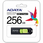 Флеш Диск A-Data 256Gb Type-C UC300 ACHO-UC300-256G-RBK/GN USB3.2 черный/зеленый