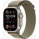 Apple Watch Ultra 2 GPS + Cellular, 49mm Titanium Case with Olive Alpine Loop Small MREX3LL/A