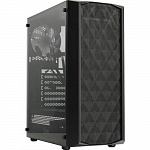 Powercase CMDM-L1 Корпус Diamond Mesh LED, Tempered Glass, 1x 120mm 5-color fan, чёрный, ATX CMDM-L1