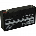 Exegate EX285770RUS Аккумуляторная батарея DT 6015 6V 1.5Ah, клеммы F1