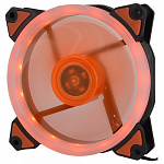 CROWN Вентилятор для компьютерного корпуса CMCF-12025S-1233 120*120*25мм;Оранжевое LED кольцо;1500 об/мин;35CFM;20Дб;Подшипник скольжения;3pin+MOLEXпапа-мама 40+10см