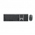 Клавиатура + мышь Oklick 300M клав:серый мышь:серый/черный USB беспроводная slim 1488402