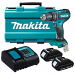 Makita DHP485SYE Дрель акуд б\щет,18В,2х1.5 Ач Li-ion,БЗП-13мм, 0-500\1900об\м,50\25Нм,1.7кг, кейс