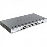 D-Link DGS-1510-28XMP/A1A PROJ Управляемый стекируемый коммутатор SmartPro с 24 портами 10/100/1000Base-T с поддержкой РоЕ и 4 портами 10G Base-X SFP+