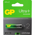 Алкалиновые батарейки GP Ultra Plus Alkaline 15A AA - 2 шт. на блистере 2 шт.