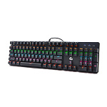 Клавиатура механическая Gembird KB-G530L USB, чёрн, Outemu Blue, 104 кл., Rainbow, 9 реж., 1,5м