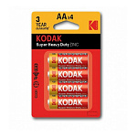 Kodak R6-4Bl Super Heavy Duty Zinc KAAhz-4 80/400/26400 4 шт. в уп-ке