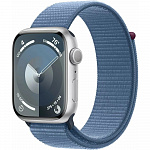 Apple Watch Series 9 GPS 45mm Silver Aluminium Case with Winter Blue Sport Loop MR9F3LL/A