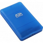 AgeStar 3UBCP3 BLUE USB 3.0 Внешний корпус 2.5" SATAIII HDD/SSD USB 3.0, пластик, синий, безвинтовая конструкция