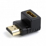 Cablexpert Переходник HDMI-HDMI 19F/19M, угловой соединитель 90 градусов, золотые разъемы A-HDMI90-FML