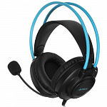 Наушники с микрофоном A4Tech Fstyler FH200U серый/синий 2м накладные USB оголовье FH200U BLUE