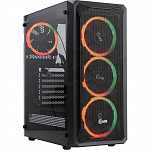 Powercase CMIZB-R4 Корпус Mistral Z4 Mesh RGB, Tempered Glass, 4x 120mm RGB fan, чёрный, ATX CMIZB-R4