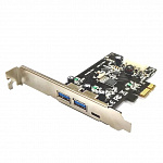 Controller ST-Lab, PCI-E x1, U-1340, 2 ext USB3.1A + 1 ext USB3.1C , +LP bracket Ret