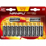 Nanfu Батарейка щелочная AA 10+2шт.