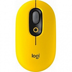 910-006546 Мышь Logitech POP Mouse with emoji желтый/черный оптическая 4000dpi беспроводная BT/Radio USB 4but