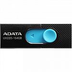 Флешка USB A-Data UV220 64ГБ, USB2.0, черный и синий auv220-64g-rbkbl
