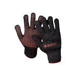 ЗУБР МАСТЕР, размер L-XL, перчатки трикотажные утепленные, с ПВХ покрытием точка, 10 пар в упаковке. 11462-H10