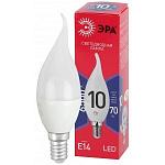 Эра Б0045343 LED BXS-10W-865-E14 R диод, свеча на ветру, 10Вт, хол, E14