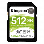 SecureDigital 512Gb Kingston SDS2/512GB SDXC Class 10 UHS-I U3 Canvas Select Plus