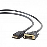 Кабель DisplayPort-DVI Gembird/Cablexpert 1.8м, 20М/25М, черный, экран, пакетCC-DPM-DVIM-6/1.8M