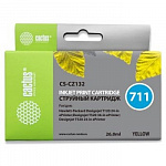 Cactus CZ132A Картридж № 711 CS-CZ132 для HP Designjet T120/520, жёлтый, с чипом