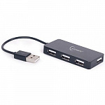 Концентратор USB 2.0 Gembird UHB-U2P4-03, 4 порта, блистер UHB-U2P4-03