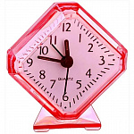 Perfeo Quartz часы-будильник "PF-TC-002", ромб. 7,5*8,5 см, красные