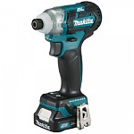 Makita TD111DWAE Шуруповерт акудб\щ,10.8В,2х2Ач Li-ionслайдер,0-1600\3900у\м,135Нм,6-тигр1\4",1кг,ч,подсв,M5-14