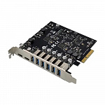 ORIENT AM-U3142PE-6A2C, Контроллер PCI-Ex4 v3.0, USB 3.2 Gen2, скорость до 10 Гбит/с, 8-port ext 6xType-A + 2xType-C, ASM3142+VL820-Q8 chipset, Self powered 33230
