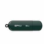 Флеш накопитель 64Gb Silicon Power LuxMini 320, USB 2.0, Зеленый