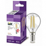 Iek LLF-G45-5-230-30-E14-CL Лампа LED G45 шар прозр. 5Вт 230В 3000К E14 серия 360°