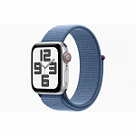 Apple Watch SE GPS + Cellular 40mm Silver Aluminium Case with Winter Blue Sport Loop MRGR3ZA/A