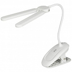 ЭРА Б0057207 Настольный светильник NLED-512-6W-W светодиодный аккумуляторный на прищепке белый
