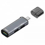 ORIENT CU-327, Type-C USB 3.0 USB 3.1 Gen1/USB 2.0 HUB 3 порта: 1xUSB3.0 + 2xUSB2.0, USB штекер тип C, алюминиевый корпус, серебристый 31244