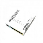 MikroTik RB260GSP CSS106-1G-4P-1S Коммутатор RouterBOARD 260GSP 1xSFP, 5x10/100/1000 Gigabit Ethernet, PoE with indoor case and power supply