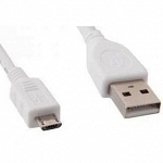 Cablexpert Кабель USB 2.0 Pro, AM/microBM 5P, 1м, экран, белый, паке CCP-mUSB2-AMBM-W-1M