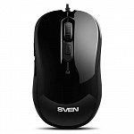 Мышь Sven RX-520S чёрная бесшумн. клав, 5+1кл. 3200DPI, блист