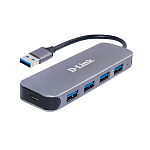 D-Link DUB-1340/D1A Концентратор с 4 портами USB 3.0 1 порт с поддержкой режима быстрой зарядки