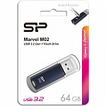 Флеш накопитель 64Gb Silicon Power Marvel M02, USB 3.0, Синий