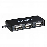 Buro BU-HUB4-U2.0-Slim Разветвитель USB 2.0 4порт. черный 389734