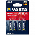 VARTA LR03/4BL LONGLIFE MAX POWER 4703 4 шт. в уп-ке