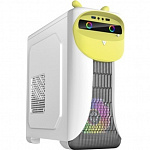 GameMax Корпус Cute OWL W-Y без БП Midi Tower, ATX, Бело-желтый, 1*USB3.0 + 2*USB2.0, 2*120мм